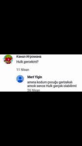 Sence hulk gerçek olabilir mi. Yaran Youtube Yorumlari 1138685 Uludag Sozluk Galeri