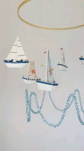 Sail Boat Baby Mobile Nautical Theme Nursery Decor Baby Etsy Video Video In 2020 Nautical Theme Nursery Beach Theme Nursery Sailing Nursery