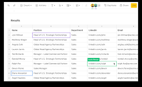 Screenshot of Rows Features