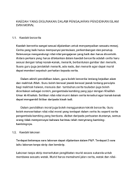 Cerita pengajaran dan nilai murni. Kaedah Yang Digunakan Dalam Pengajaran Pendidikan Islam Dan Moral