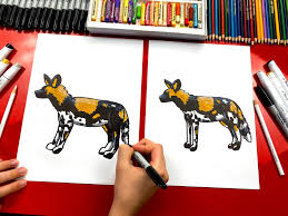 The book has pages on the lion, zebra, ostrich, rhino, elephant. Learn How To Draw An African Wild Dog Art For Kids Hub Facebook