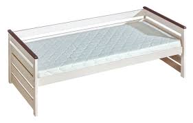 Hallo, habe ein autobett im angebot, für die matratzengröße 90x200. Kinderbett Jugendbett Hermann 01 Inkl Lattenrost Und Beige Kissen Farbe Weiss Gebleicht Braun Massiv 90 X 200 Cm B X L