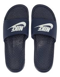 Nike benassi mens slides flip flops shoes uk 12 eur 47,5 us 13 new with tags. Nike Benassi Sliders Navy Life Style Sports