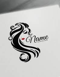Beauty Logo Maker Free Logo Design Templates Face Hair Logos Logo Design Template Logo Maker Free Salon Logo Design