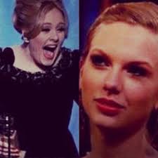 Taylor Swift's a Sourpuss After Adele Win