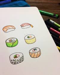 Sushi Sketch Sushi Doodle Sushi Drawing Sushi Art Sushi Drawing Bullet Journal Themes Bullet Journal Ideas Pages