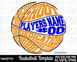 Download Basketball Svg Cricut Silhouette Basketball Template Etsy Basketball Shirts Football Template Basketball Players