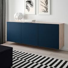 Besta Wall Mounted Cabinet Combination Walnut Effect Light Gray Notviken Blue 70 7 8x16 1 2x25 1 4 Ikea Wall Mounted Cabinet Ikea Floating Cabinets