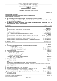 Bac 2016 Subiecte La Anatomie Si Biologie VegetalÄƒ Barem La Ora 15