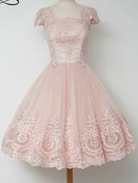 Short Pink Homecoming Party Dresses With Lace Knee Length Outstanding Prom Pink Homecoming Dress A Line Prom Dresses Prom Dresses Short