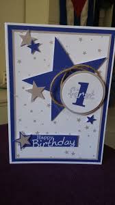 Karte Zum 1 Geburtstag Junge Sterne In 2020 Geburtstagskarte Geburtstagskarte Kind Geburtstag Junge