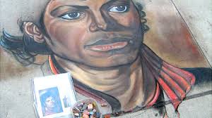 Jackson memorial city style: Artist draws King of Pop in sidewalk chalk