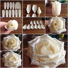How To Make Rose With Corrugated Paper Paper Roses Diy Crepe Paper Roses Paper Flowers Diy