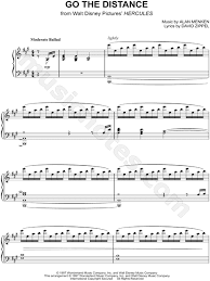 Go The Distance From Walt Disney S Hercules Sheet Music Piano Solo In A Major Download Print Sheet Music Piano Sheet Music Piano