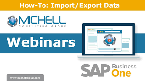 How To Import Export Data In Sap Business One Youtube