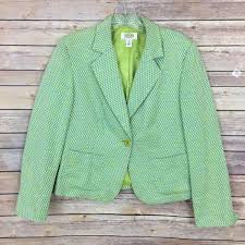 19 99 Talbots Womens Sz 6 Petite Green Blazer Career Office Work Corporate Business Talbots Womens Petite Green Blazer C Green Blazer Blazer Women