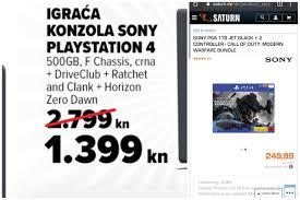 Danas će tako neki proizvodi biti jeftiniji i do 70%. Ps4 Cijena U Linksu Za Crni Petak I U Njemackom Saturnu Kao Redovna Cijena Croatia