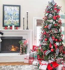 Christmas tree black decor ideas. My Updated Traditional Christmas Family Room Worthing Court