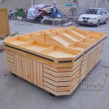 Custom Made Fruit Shop Shelves Solid Wood Dry Fruit Container Supermarket Bulk Display Cabinet Fruit Platf Expositores De Frutas Loja De Fruta Design De Varejo