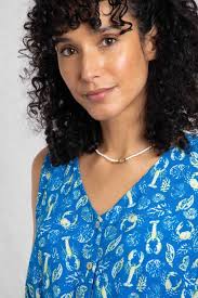 Taka LivaEco™ Printed Viscose Playsuit Adriatic Blue