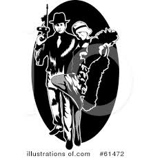 Clyde barrow and bonnie parker were two of the most popular celebrity criminals of the 1930s (and they had a lot of competition in that decade). Gangster Clipart 61472 Illustration By R Formidable