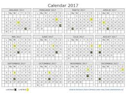 Calendar 2017 Fazele Lunii Calendar 2017 Calendar Periodic Table
