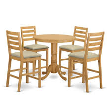 High table and chair set. 5 Pc Counter Height Dining Room Set High Table And 4 Counter Height Chairs