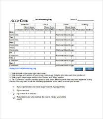 Blood Sugar Log 7 Free Word Excel Pdf Documents