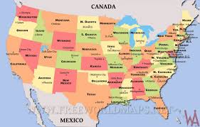 The united states of america is one of nearly 200 countries illustrated on our blue ocean laminated map of the world. Us Maps With States Cities And Capitals Whatsanswer