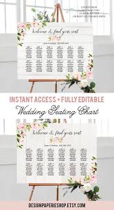 Wedding Seating Chart Template Printable Table Seating Plan