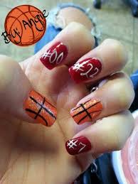 Pin By Dara Cooper On Nails Nail Polish I Love Sports Nails Football Nail Designs Basketball Nails