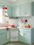 French Country Light Blue Kitchen