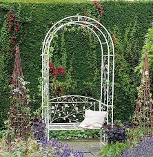 English Metal Garden Rose Arch Arbour Bench By Gardman Garden Arches Garden Arch Garden Arbor