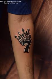 Harry potter platform 9 3/4. Number Seven Tattoo Lucky Number Crown Tattoo Crown Tattoo Design Crown Tattoo Tattoo Designs Men