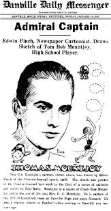 This is a cartoon drawing of my Uncle Tom Bob Mountjoy. It appeared in the  Advocate Messenger