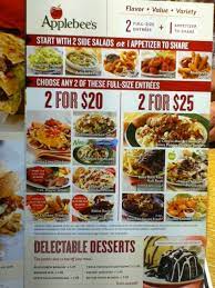 Maybe you would like to learn more about one of these? Applebee S Menu 2 For 20