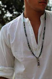 Bead Necklace For Men Mens Jewelry Boho Long Necklace Mens Necklace Beaded Necklace Bohemian Jewelry Gemstone Necklaces For Men In 2021 Beaded Necklace Long Necklace Boho Men Necklace