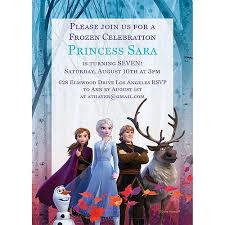 This frozen templates invitation is free so it has a watermark on the. Custom Frozen 2 Invitations Party City