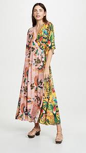 Birds In The Wild Wrap Maxi Dress