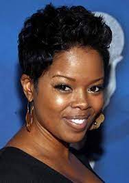 Short Wavy Hairstyles For Black Women With Round Faces Short Natural Hair Styles Short Wavy Hair Short Black Hairstyles