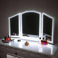 Rated 4.5 out of 5 stars. Led Vanity Mirror Lights For Makeup Dressing Table Vanity Set 13ft Flexible Led Light Strip Kit 6000k Daylight White With Dimmer And Power Supply Diy Mirror Mirror Not Included Buy Online In