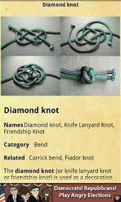 Diamond Knot This Decorative Stopper Knot Can Be Used As The Button Closure For Paracord Bracelets Paracord Knots Paracord Diy Diamond Knot