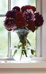 Hibiscus Glass Clear Large Fluted Vase Fluted Vase Vase Green Vase