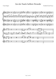 Heino an der saale hellen strande kehr ich einst zur heimat wieder melodien für. An Der Saale Hellem Strande Sheet Music For Piano Strings Group Synthesizer Mixed Trio Musescore Com