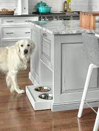 We have hundreds of kitchen design ideas photo gallery for you to decide on. Gray Kitchen Island Fitted With Dog Bowls Transitional Kitchen Dog Bowls Grey Kitchen Island Transitional Kitchen Design