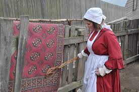Image result for woman sweeping carpet