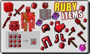 To reference a native minecraft item, use the same string that you would use to give. Ruby Items Mod For Minecraft Pe For Android Apk Download