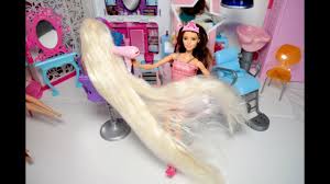 A s p o n s o r e d 3 w h b c c h 6 e. Barbie Long Long White Hair Hair Salon Rapunzel Beauty Salon Makeover Hair Style Princess And Ken Youtube