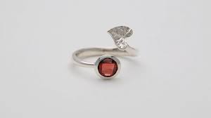 Garnet Ring Adjustable Ring Etsy In 2020 Raw Gemstone Jewelry Garnet Raw Stone Earring