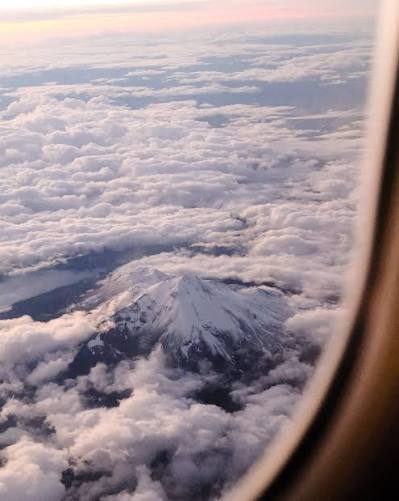 Caught a glimpse of Mt. Shasta from the plane during my Seattle trip. Takes me back to all the times we'd visit my grandparents in Oregon as a kid, seeing the same